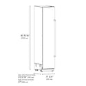 ZLINE Autograph Edition 18 in. 8.6 cu. ft. Left Hinge Column Freezer in Black Stainless Steel with Graphite Gray Interior and Polished Gold Accents (RCFVLZ-BS-18-G)