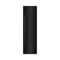 ZLINE 24 in. 12.5 cu. ft. Column Refrigerator in Black Stainless Steel with Graphite Gray Interior (RCRV-BS-24) front, closed.