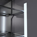 ZLINE Autograph Edition 72 in. 39.6 cu. ft. French Door Built-In Bottom Freezer Refrigerator with Water Dispensers and Ice Makers in Black Stainless Steel with Graphite Gray Interior and Champagne Bronze Accents (GRBITZ-BS-72-CB)