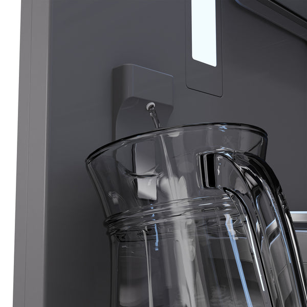 ZLINE Autograph Edition 72 in. 39.6 cu. ft. French Door Built-In Bottom Freezer Refrigerator with Water Dispensers and Ice Makers in Black Stainless Steel with Graphite Gray Interior and Champagne Bronze Accents (GRBITZ-BS-72-CB)