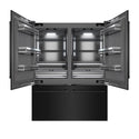 ZLINE 60 in. 32.2 cu. ft. French Door Built-In Bottom Freezer Refrigerator with Water Dispensers and Ice Makers in Black Stainless Steel with Graphite Gray Interior (GRBIV-BS-60)
