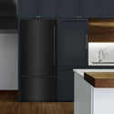 ZLINE 36 in. 19.8 cu. ft. Built-In Bottom Freezer Refrigerator with Water Dispenser and Ice Maker in Black Stainless Steel (RBIT-BS-36)
