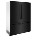 ZLINE 60 in. 32.2 cu. ft. French Door Built-In Bottom Freezer Refrigerator with Water Dispensers and Ice Makers in Black Stainless Steel (RBIV-BS-60)