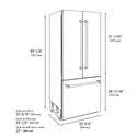 ZLINE Autograph Edition 36 in. 19.6 cu. ft. French Door Built-In Bottom Freezer Refrigerator with Water Dispenser and Ice Maker in Black Stainless Steel with Stainless Steel Interior and Polished Gold Helix Handles (SRBIVZ-BS36KG)