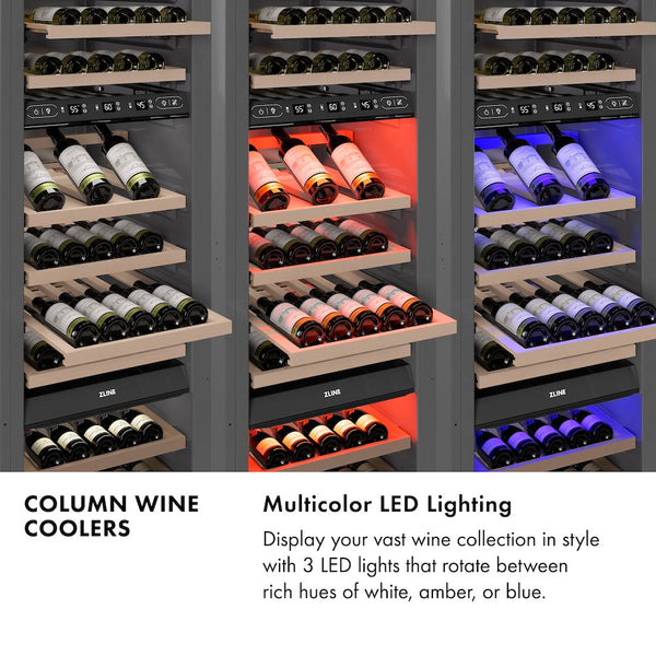 ZLINE 18 in. 9.0 cu. ft. Triple Zone 68 Bottle Panel Ready Left Hinge Column Wine Cooler, Open Box-Good Condition