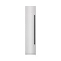 ZLINE Autograph Edition 18 in. 8.6 cu. ft. Left Hinge Column Freezer in White Matte with Graphite Gray Interior and Champagne Bronze Accents (RCFVLZ-WM-18-CB) front, closed.
