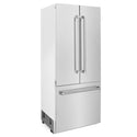 ZLINE 36" 19.6 cu. ft. Built-In 3-Door French Door Refrigerator with Internal Water and Ice Dispenser in Fingerprint Resistant Stainless Steel (RBIV-SN-36)