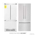 ZLINE 36 in. 19.6 cu. ft. French Door Built-In Bottom Freezer Refrigerator with Water Dispenser and Ice Maker in DuraSnow® Stainless Steel (RBIV-SN-36)