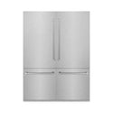 ZLINE 60" 32.2 cu. ft. Built-In 4-Door French Door Freezer Refrigerator with Internal Water and Ice Dispenser in Fingerprint Resistant Stainless Steel (RBIV-SN-60)