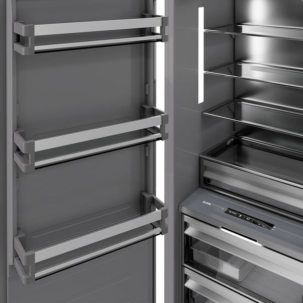 ZLINE 24 in. 12.4 cu. ft. Panel Ready Column Freezer with Graphite Gray Interior, Open Box-Great Condition