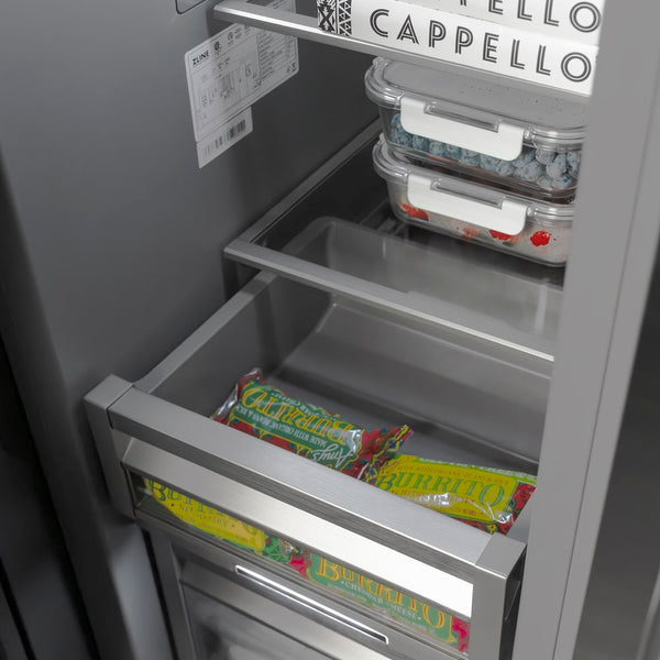 ZLINE 24 in. 12.4 cu. ft. Panel Ready Column Freezer with Graphite Gray Interior, Open Box-Good Condition