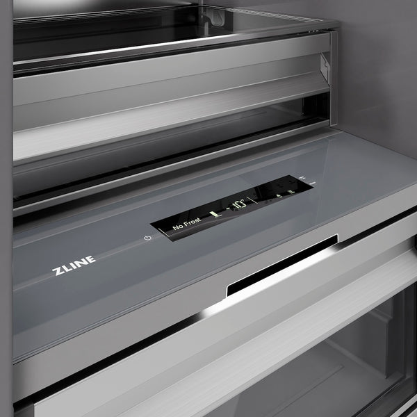 ZLINE 24 in. 12.4 cu. ft. Panel Ready Column Freezer with Graphite Gray Interior, Open Box-Great Condition