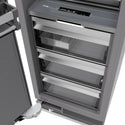 ZLINE 18 in. 8.6 cu. ft. Panel Ready Left Hinge Column Freezer with Graphite Gray Interior, Open Box-Great Condition