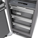 ZLINE 18 in. 8.6 cu. ft. Panel Ready Left Hinge Column Freezer with Graphite Gray Interior, Open Box-Good Condition