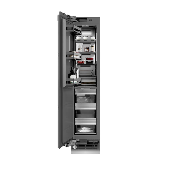 ZLINE 18 in. 8.6 cu. ft. Panel Ready Left Hinge Column Freezer with Graphite Gray Interior, Open Box-Great Condition