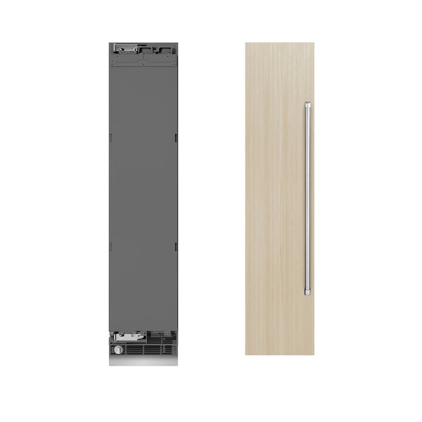 ZLINE 18 in. 8.6 cu. ft. Panel Ready Left Hinge Column Freezer with Graphite Gray Interior, Open Box-Good Condition