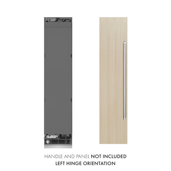 ZLINE 18 in. 8.6 cu. ft. Panel Ready Left Hinge Column Freezer with Graphite Gray Interior, Open Box-Great Condition