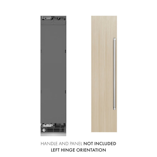 ZLINE 18 in. 8.6 cu. ft. Panel Ready Left Hinge Column Freezer with Graphite Gray Interior, Open Box-Good Condition
