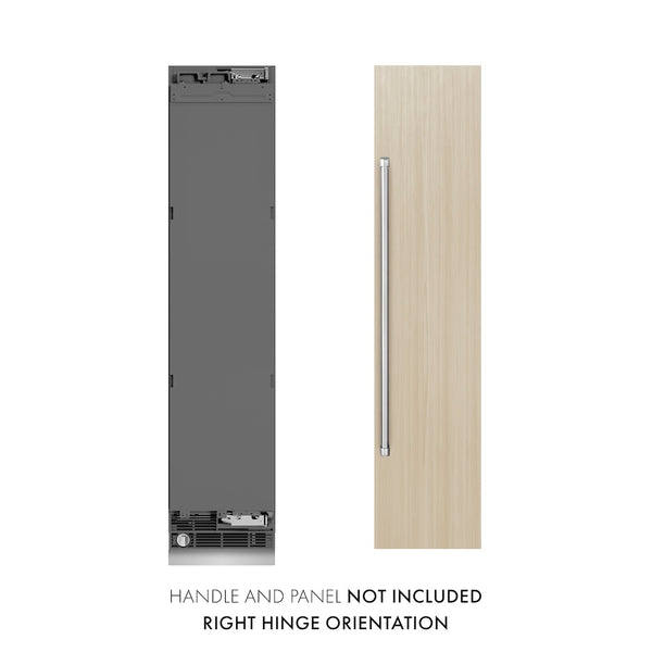 ZLINE 18 in. 8.6 cu. ft. Panel Ready Right Hinge Column Freezer with Graphite Gray Interior, Open Box-Great Condition