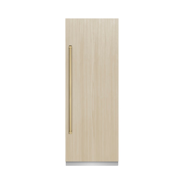 ZLINE Autograph Edition 30 in. 16.7 cu. ft. Panel Ready Column Refrigerator with Graphite Gray Interior and Champagne Bronze Accents (RBCRVZ-30-CB)