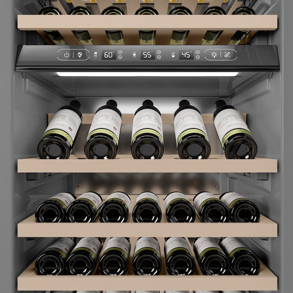 ZLINE 24 in. 12.4 cu. ft. Triple Zone 100 Bottle Panel Ready Column Wine Cooler, Open Box-Great Condition