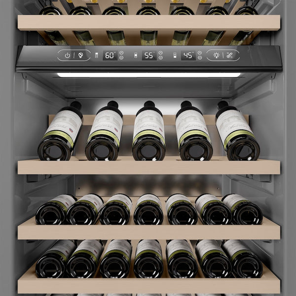ZLINE 24 in. 12.4 cu. ft. Triple Zone 100 Bottle Panel Ready Column Wine Cooler, Open Box-Good Condition