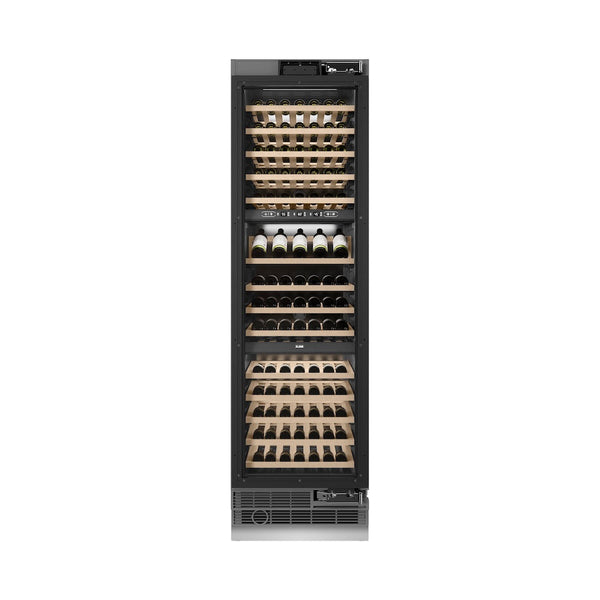 ZLINE 24 in. 12.4 cu. ft. Triple Zone 100 Bottle Panel Ready Column Wine Cooler, Open Box-Good Condition