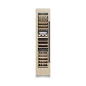 ZLINE Autograph Edition 18 in. 9.0 cu. ft. Triple Zone 68 Bottle Panel Ready Left Hinge Column Wine Cooler with Matte Black Accents (RBCWVLZ-18-MB)