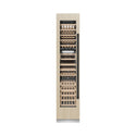 ZLINE Autograph Edition 18 in. 9.0 cu. ft. Triple Zone 68 Bottle Panel Ready Left Hinge Column Wine Cooler with Matte Black Accents (RBCWVLZ-18-MB)