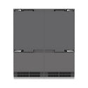 ZLINE 72 in. 39.6 cu. ft. Panel Ready French Door Built-In Bottom Freezer Refrigerator with Water Dispensers and Ice Makers with Graphite Gray Interior (GRBIT-72)