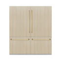 ZLINE Autograph Edition 72 in. 39.6 cu. ft. Panel Ready French Door Built-In Bottom Freezer Refrigerator with Water Dispensers and Ice Makers with Graphite Gray Interior and Polished Gold Accents (GRBITZ-72-G)