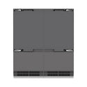 ZLINE Autograph Edition 72 in. 39.6 cu. ft. Panel Ready French Door Built-In Bottom Freezer Refrigerator with Water Dispensers and Ice Makers with Graphite Gray Interior and Matte Black Accents (GRBITZ-72-MB)