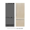 ZLINE 30 in. 16.1 cu. ft. Panel Ready Built-In Bottom Freezer Refrigerator with Water Dispenser and Ice Maker with Graphite Gray Interior, Open Box-Good Condition
