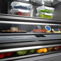 ZLINE Autograph Edition 30 in. 16.1 cu. ft. Panel Ready Built-In Bottom Freezer Refrigerator with Water Dispenser and Ice Maker with Graphite Gray Interior and Champagne Bronze Accents (GRBIVZ-30-CB)