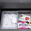ZLINE Autograph Edition 30 in. 16.1 cu. ft. Panel Ready Built-In Bottom Freezer Refrigerator with Water Dispenser and Ice Maker with Graphite Gray Interior and Champagne Bronze Accents (GRBIVZ-30-CB)