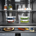 ZLINE Autograph Edition 36 in. 19.6 cu. ft. Panel Ready French Door Built-In Bottom Freezer Refrigerator with Water Dispenser and Ice Maker with Graphite Gray Interior and Champagne Bronze Accents (GRBIVZ-36-CB)