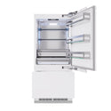 ZLINE 36 in. 19.8 cu. ft. Panel Ready Built-In Bottom Freezer Refrigerator with Water Dispenser and Ice Maker, Open Box-Good Condition