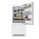 ZLINE 36 in. 19.8 cu. ft. Panel Ready Built-In Bottom Freezer Refrigerator with Water Dispenser and Ice Maker, Open Box-Great Condition