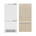 ZLINE 36 in. 19.8 cu. ft. Panel Ready Built-In Bottom Freezer Refrigerator with Water Dispenser and Ice Maker, Open Box-Great Condition