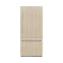 ZLINE 36 in. 19.8 cu. ft. Panel Ready Built-In Bottom Freezer Refrigerator with Water Dispenser and Ice Maker, Open Box-Good Condition