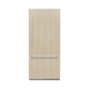 ZLINE 36 in. 19.8 cu. ft. Panel Ready Built-In Bottom Freezer Refrigerator with Water Dispenser and Ice Maker, Open Box-Great Condition