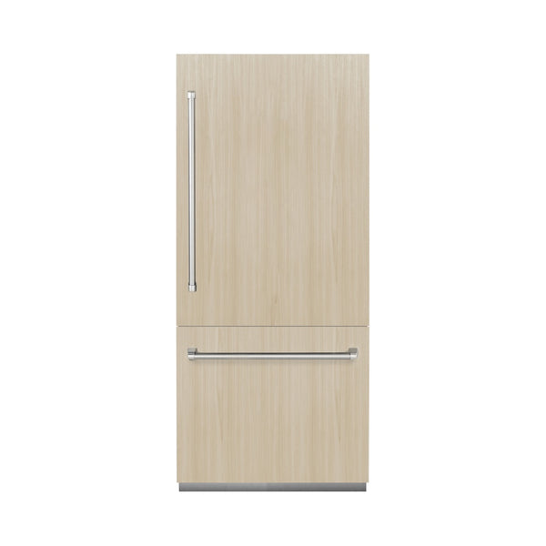 ZLINE 36 in. 19.8 cu. ft. Panel Ready Built-In Bottom Freezer Refrigerator with Water Dispenser and Ice Maker, Open Box-Great Condition