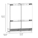 ZLINE Autograph Edition 72 in. 39.6 cu. ft. Panel Ready French Door Built-In Bottom Freezer Refrigerator with Water Dispensers and Ice Makers and Champagne Bronze Accents (RBITZ-72-CB)