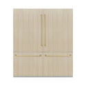 ZLINE Autograph Edition 72 in. 39.6 cu. ft. Panel Ready French Door Built-In Bottom Freezer Refrigerator with Water Dispensers and Ice Makers and Champagne Bronze Accents (RBITZ-72-CB)