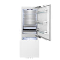 ZLINE 30 in. 16.1 cu. ft. Panel Ready Built-In Bottom Freezer Refrigerator with Water Dispenser and Ice Maker, Open Box-Good Condition