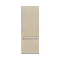 ZLINE 30 in. 16.1 cu. ft. Panel Ready Built-In Bottom Freezer Refrigerator with Water Dispenser and Ice Maker, Open Box-Good Condition
