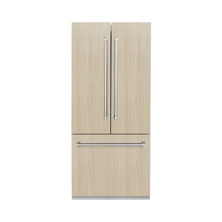 ZLINE 36" 19.6 cu. Ft. Panel Ready Built-In 3-Door French Door Refrigerator with Internal Water and Ice Dispenser (RBIV-36)