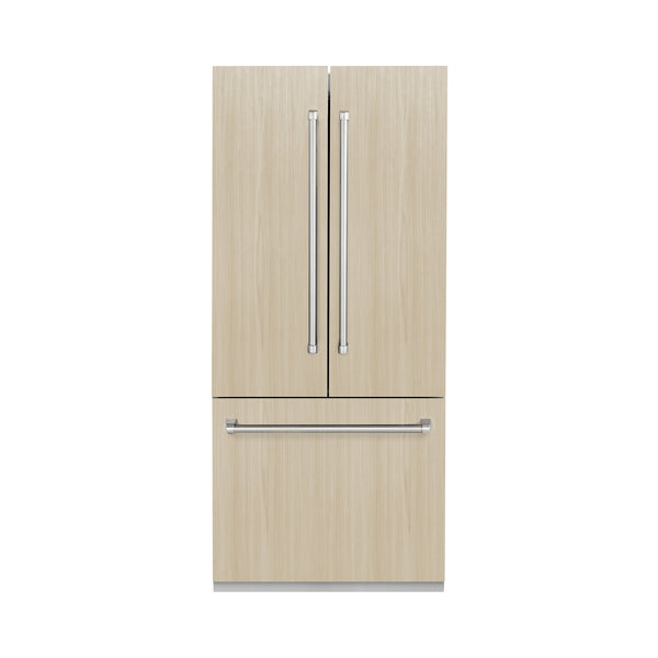 ZLINE 36" 19.6 cu. Ft. Panel Ready Built-In 3-Door French Door Refrigerator with Internal Water and Ice Dispenser (RBIV-36)