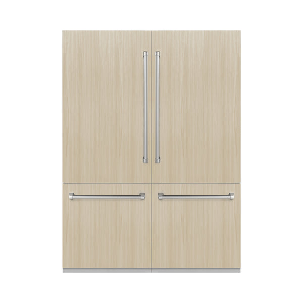 ZLINE 60" 32.2 cu. Ft. Panel Ready Built-In 4-Door French Door Refrigerator with Internal Water and Ice Dispenser (RBIV-60)