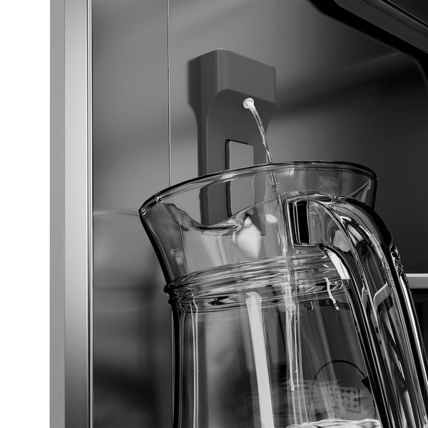 ZLINE 36 in. 19.6 cu. ft. Panel Ready French Door Built-In Bottom Freezer Refrigerator with Water Dispenser and Ice Maker with Stainless Steel Interior, Open Box-Good Condition